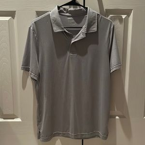 New gray dry fit material polo.